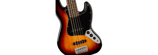 Squier Affinity Series® Jazz Bass® V, Laurel Fingerboard, Black Pickguard, 3-Color Sunburst by Squier