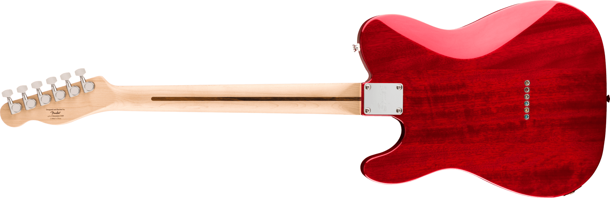 Squier Affinity Series Telecaster FMT SH, Laurel Fingerboard, White Pickguard, Crimson Red Transparent by FMIC