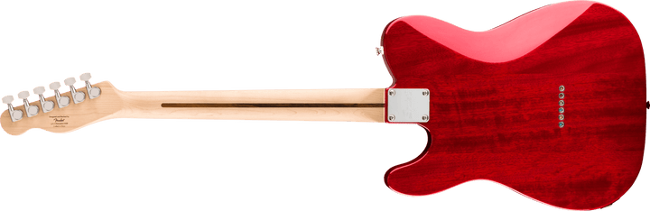 Squier Affinity Series Telecaster FMT SH, Laurel Fingerboard, White Pickguard, Crimson Red Transparent by FMIC