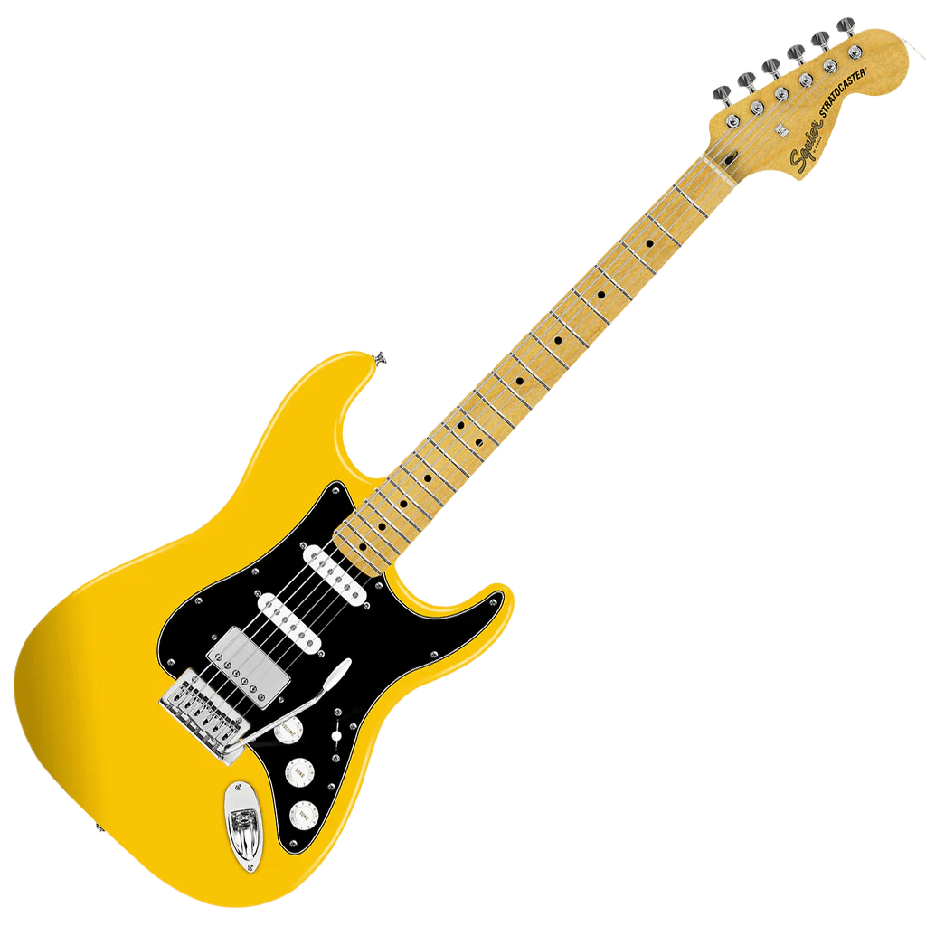 Squier Limited Edition FSR Affinity Stratocaster Electric Guitar HSS Maple in Graffiti Yellow by FMIC