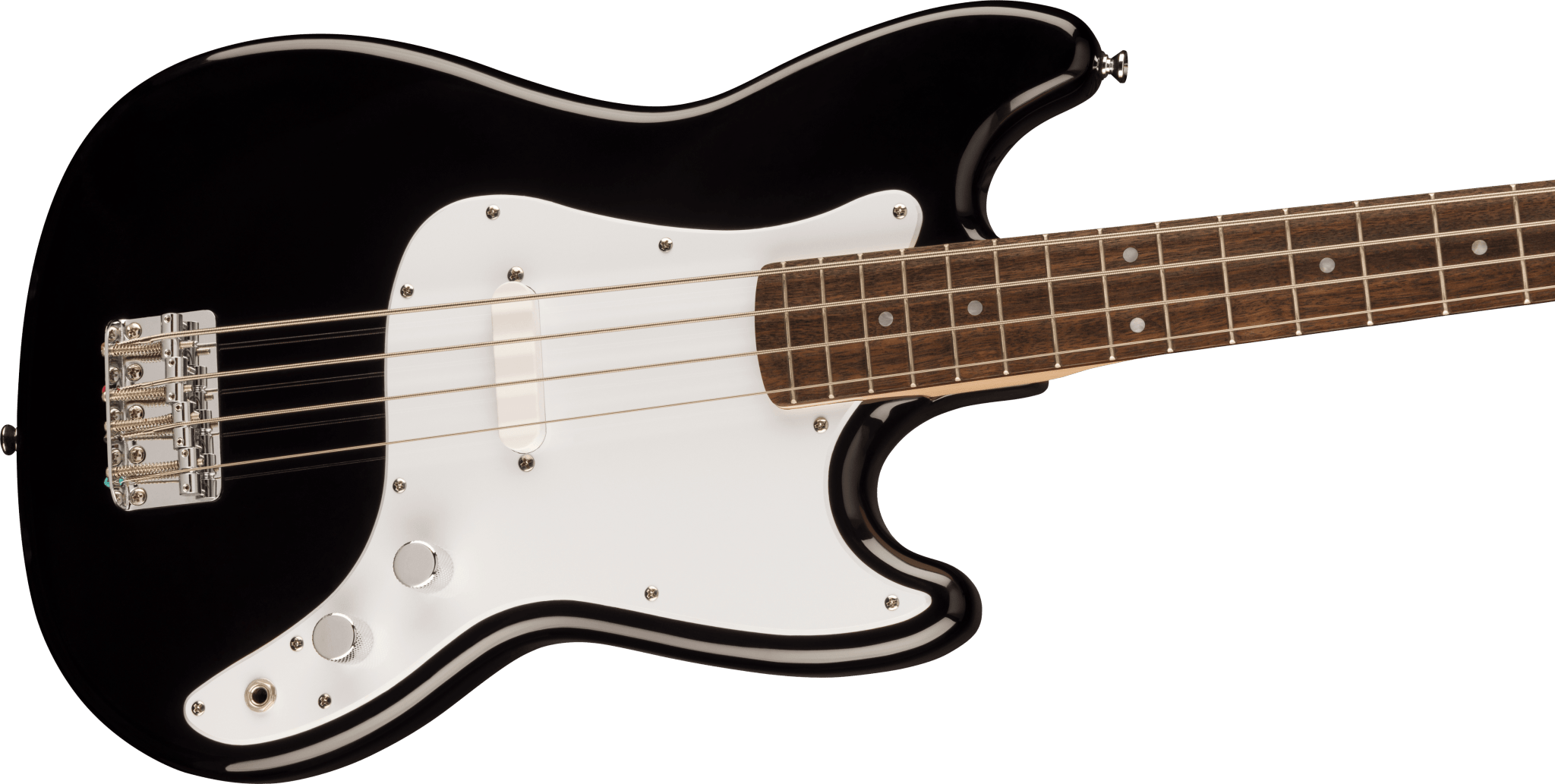 Squier Sonic Bronco Bass, Laurel Fingerboard, White Pickguard, Black by FMIC