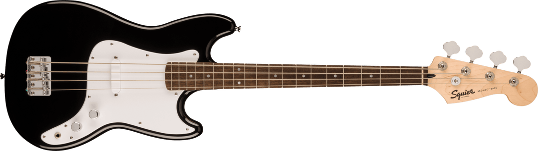 Squier Sonic Bronco Bass, Laurel Fingerboard, White Pickguard, Black by FMIC