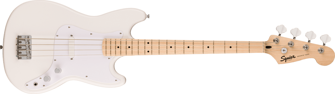 Squier Sonic® Bronco™ Bass, Maple Fingerboard, White Pickguard, Arctic White by FMIC