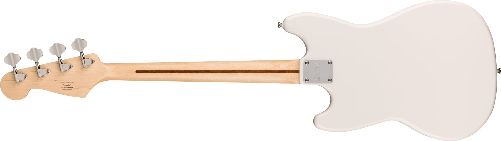 Squier Sonic® Bronco™ Bass, Maple Fingerboard, White Pickguard, Arctic White by FMIC