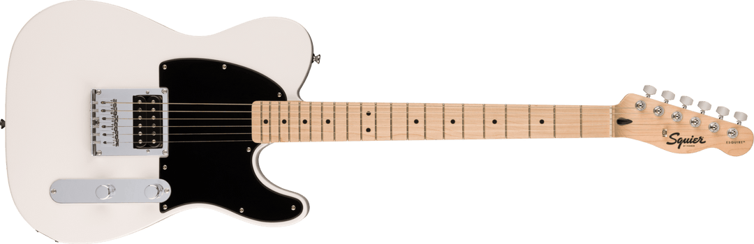 Squier Sonic™ Esquire® H, Maple Fingerboard, Black Pickguard, Arctic White by FMIC
