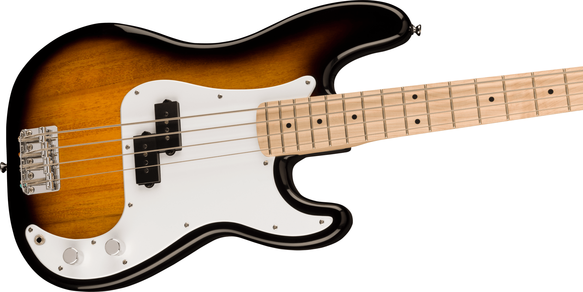 Squier Sonic Precision Bass, Maple Fingerboard, White Pickguard, 2 - Color Sunburst by FMIC
