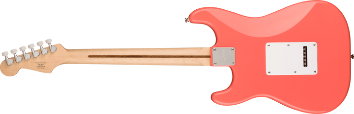 Squier Sonic® Stratocaster® HSS, Maple Fingerboard, White Pickguard, Tahitian Coral by FMIC