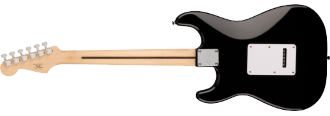 Squier Sonic® Stratocaster®, Maple Fingerboard, White Pickguard, Black by FMIC