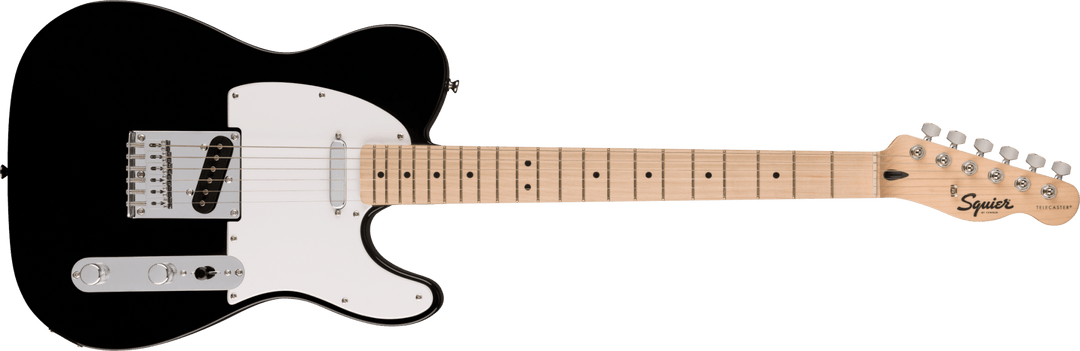 Squier Sonic™ Telecaster®, Maple Fingerboard, White Pickguard, Black by FMIC