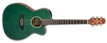 Takamine Limited Edition 6 String Acoustic Electric Guitar with Semi-Hard Gigbag, Green by Takamine