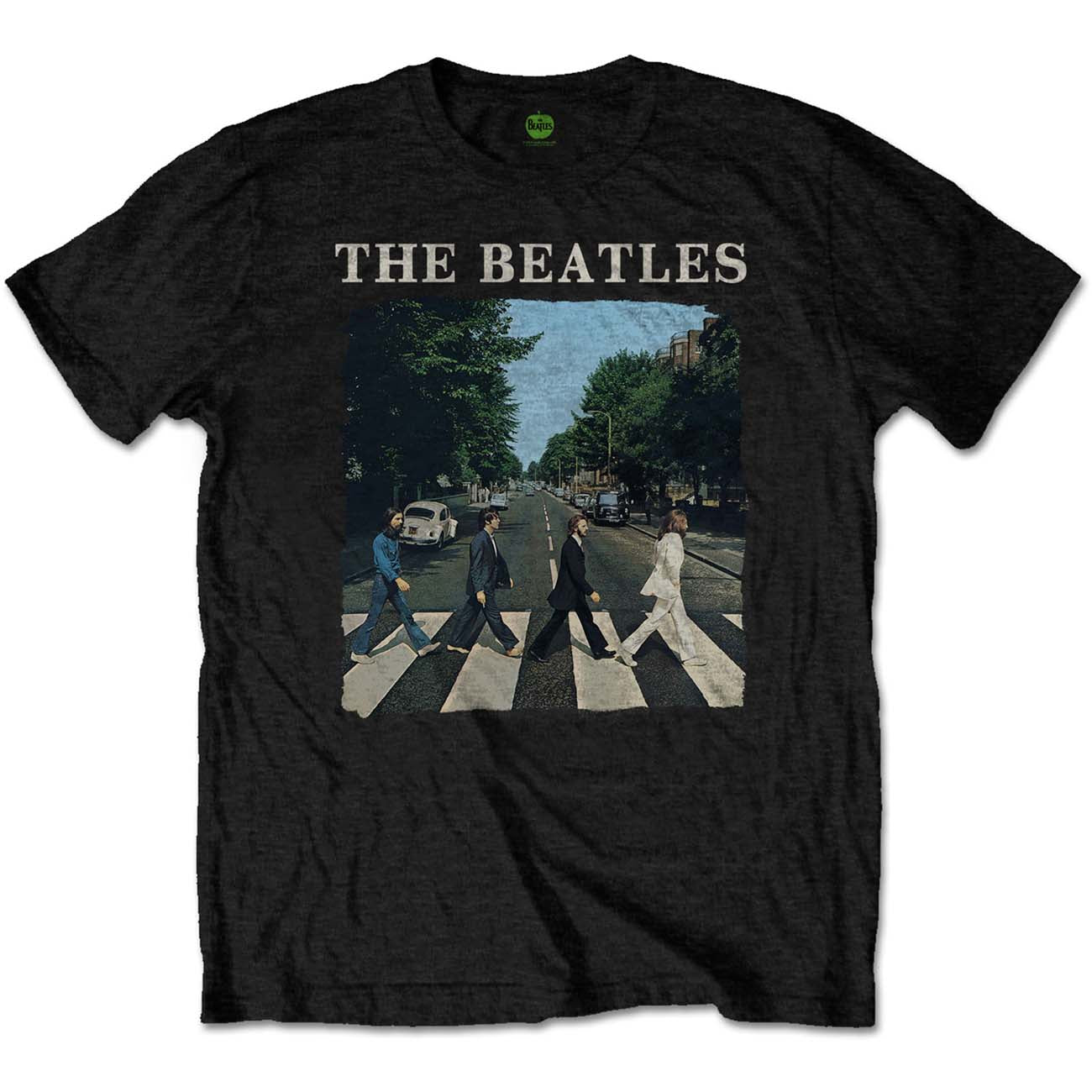 THE BEATLES UNISEX T - SHIRT: ABBEY ROAD & LOGO by Rock Off Trade