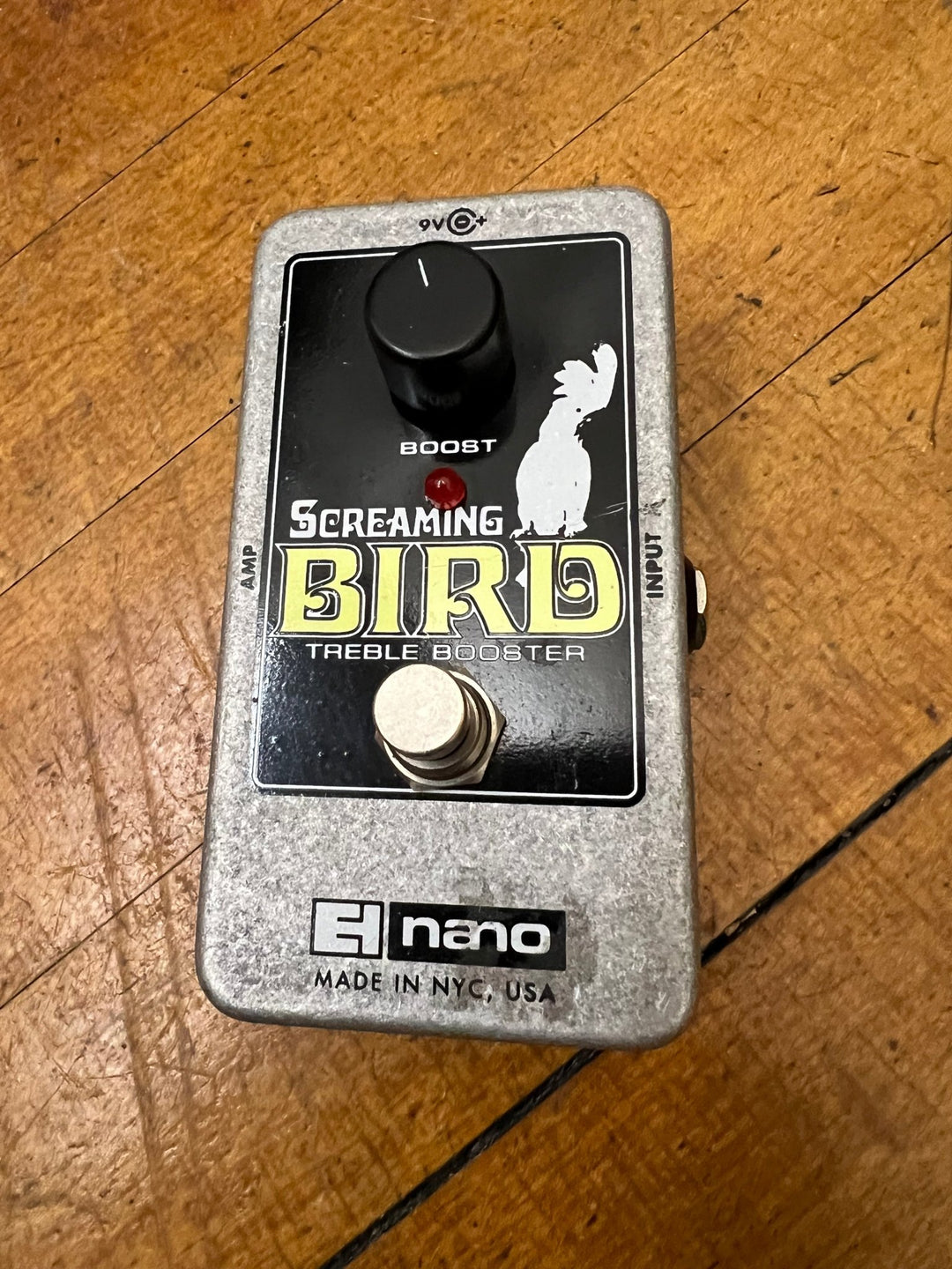 Used EHX Screaming Bird Treble Booster by New Sensor