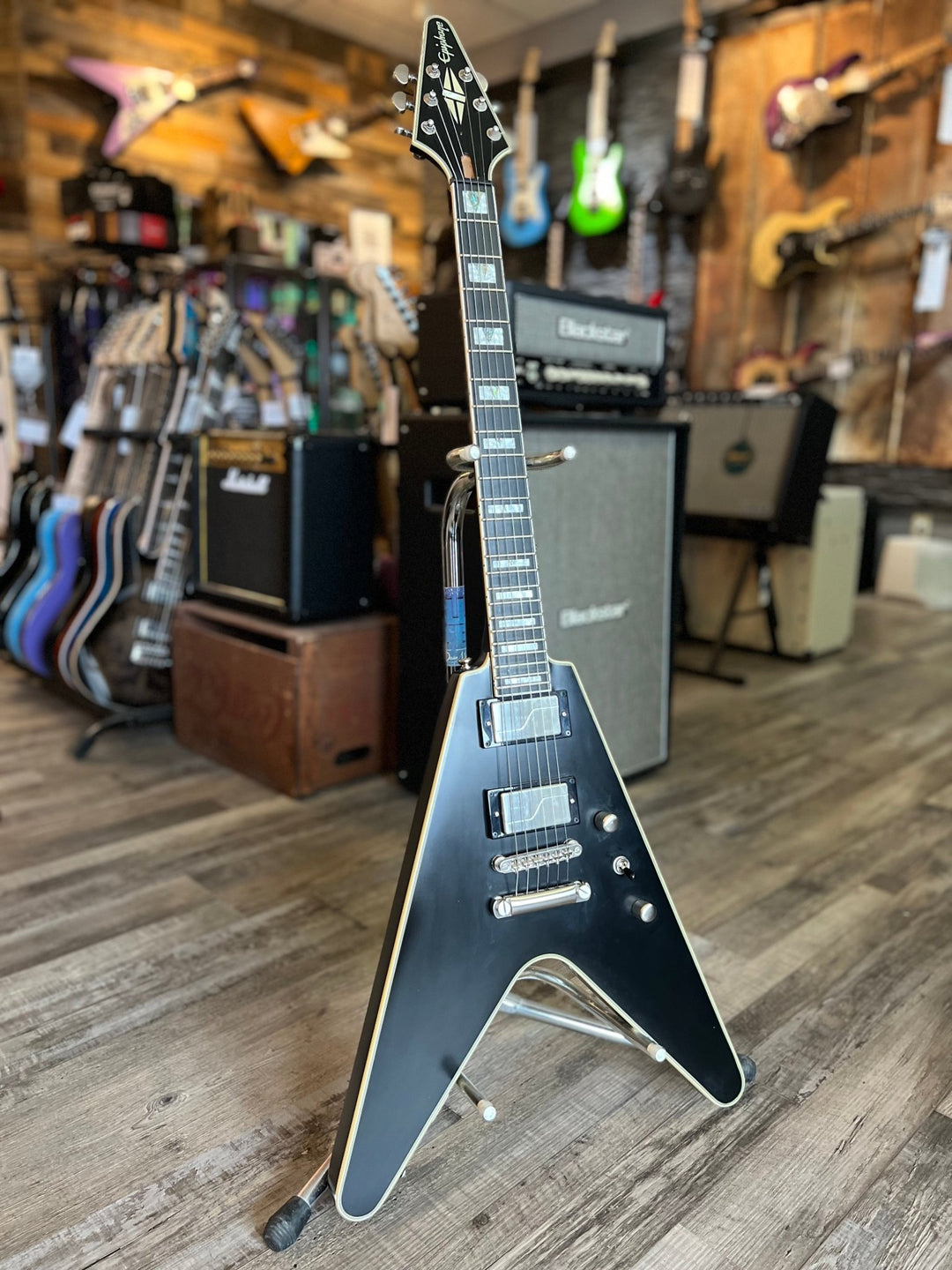 Used Epiphone Flying V Prophecy, Black Aged Gloss by Used