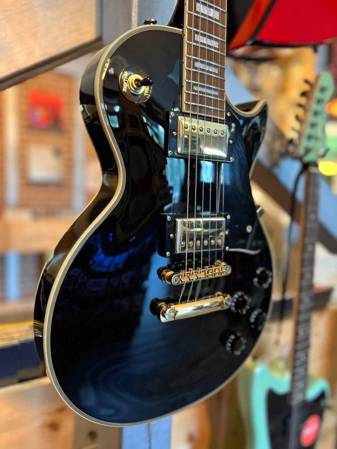 Used Epiphone Les Paul Custom Ebony Black by Used