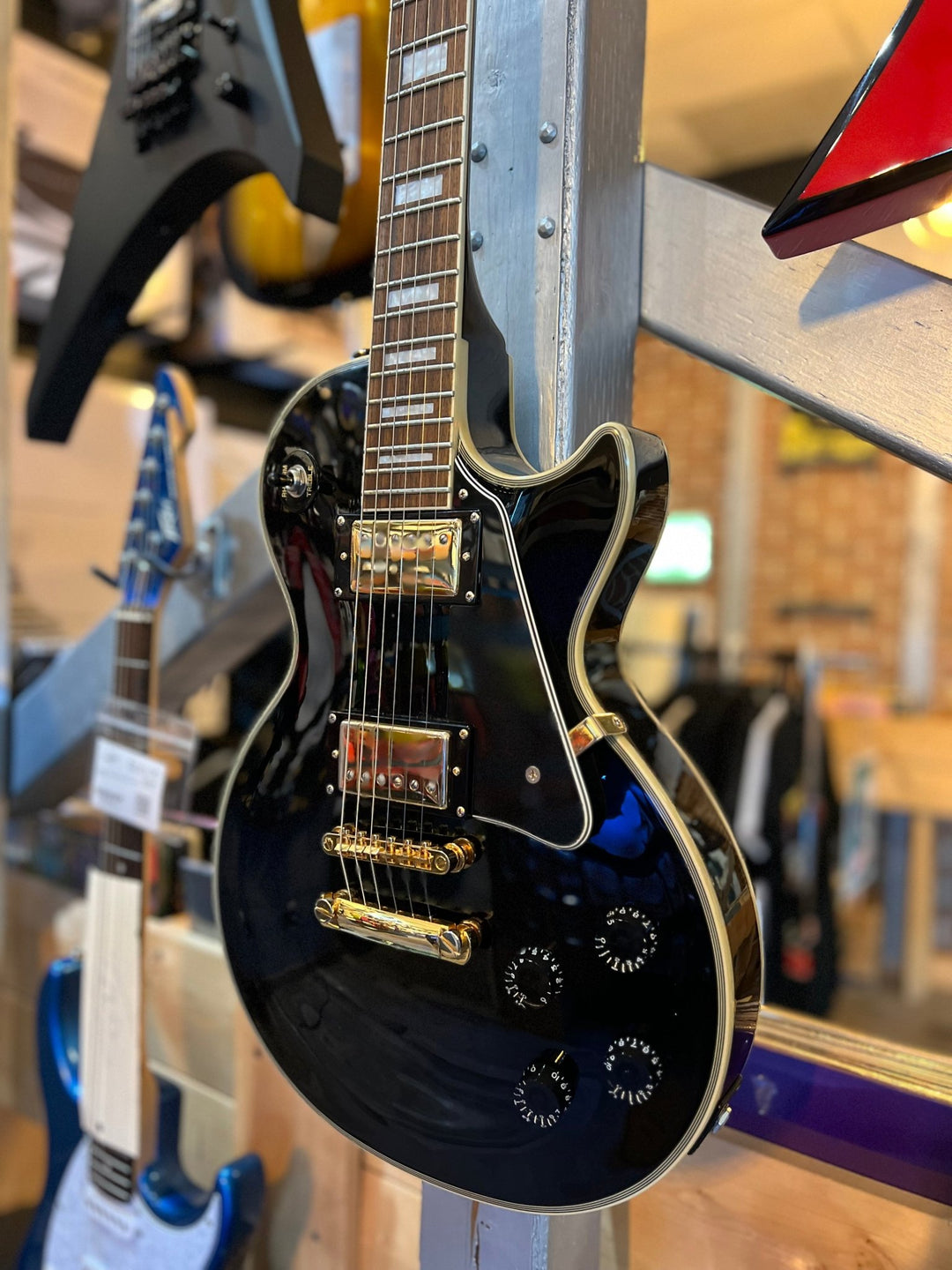 Used Epiphone Les Paul Custom Ebony Black by Used