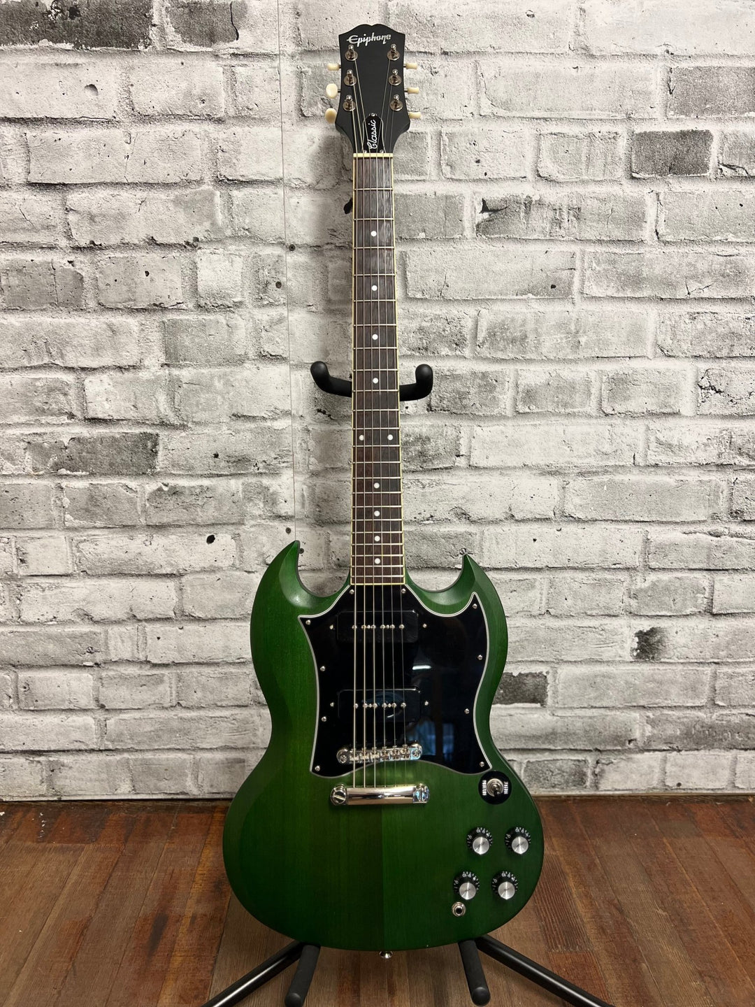 Used Epiphone SG Classic P-90 - Worn Inverness Green by used