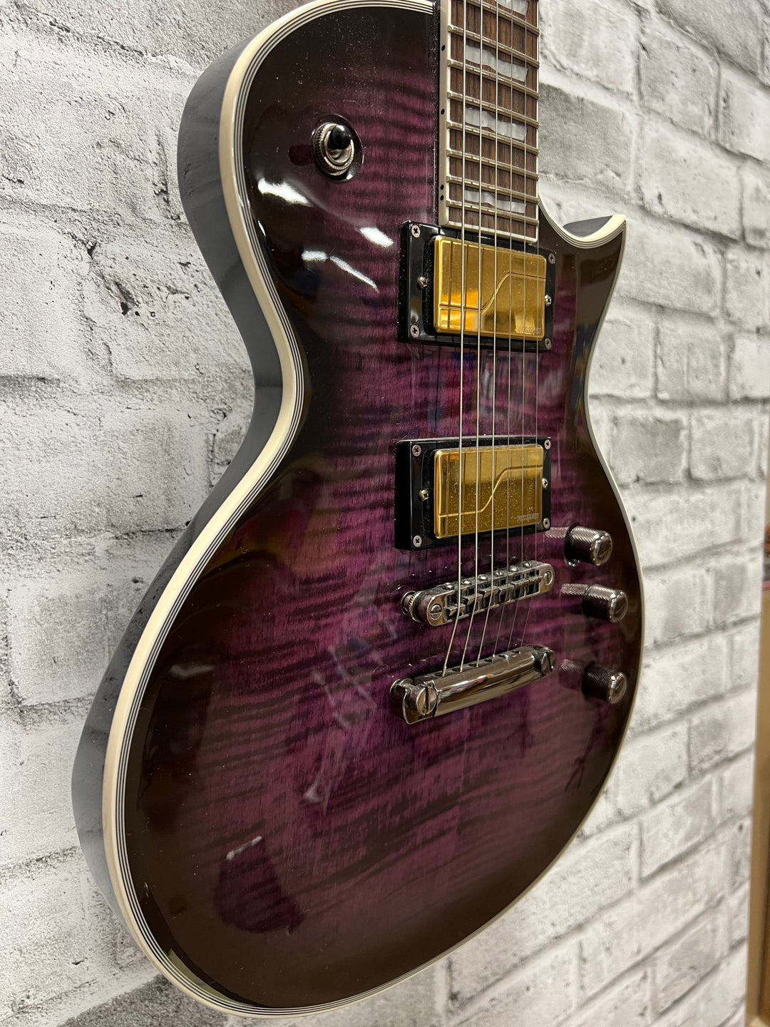 Used ESP/Ltd EC - 401FM See - Thru Purple Burst w/ upgrades by Used