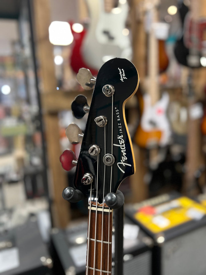 Used Fender Aerodyne Jazz Bass, Black w/ padded gigbag by used