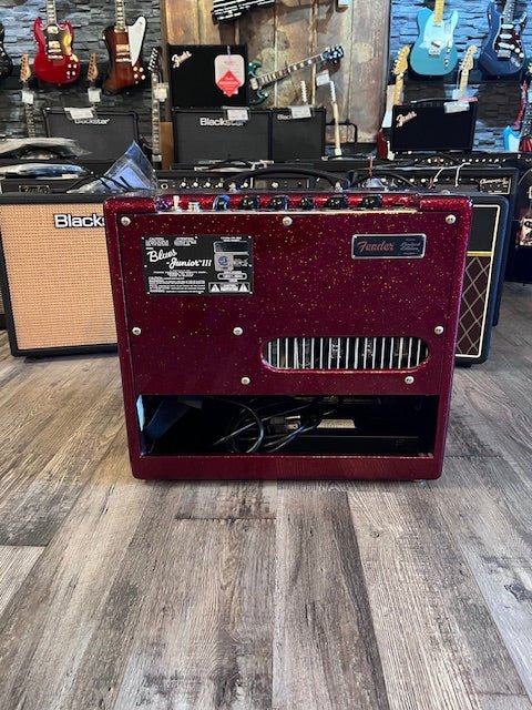 Used Fender Blues Junior III "Ruby Red Sparkle" FSR Limited Edition 15-Watt 1x12" Guitar Combo by Faders Music Inc.