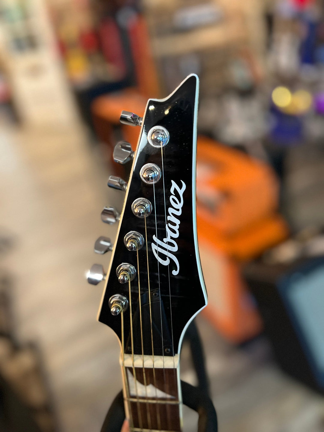 Used Ibanez Altstar Acoustic Electric Guitar ALT30FM, Transparent Black Sunburst High Gloss by Hoshino