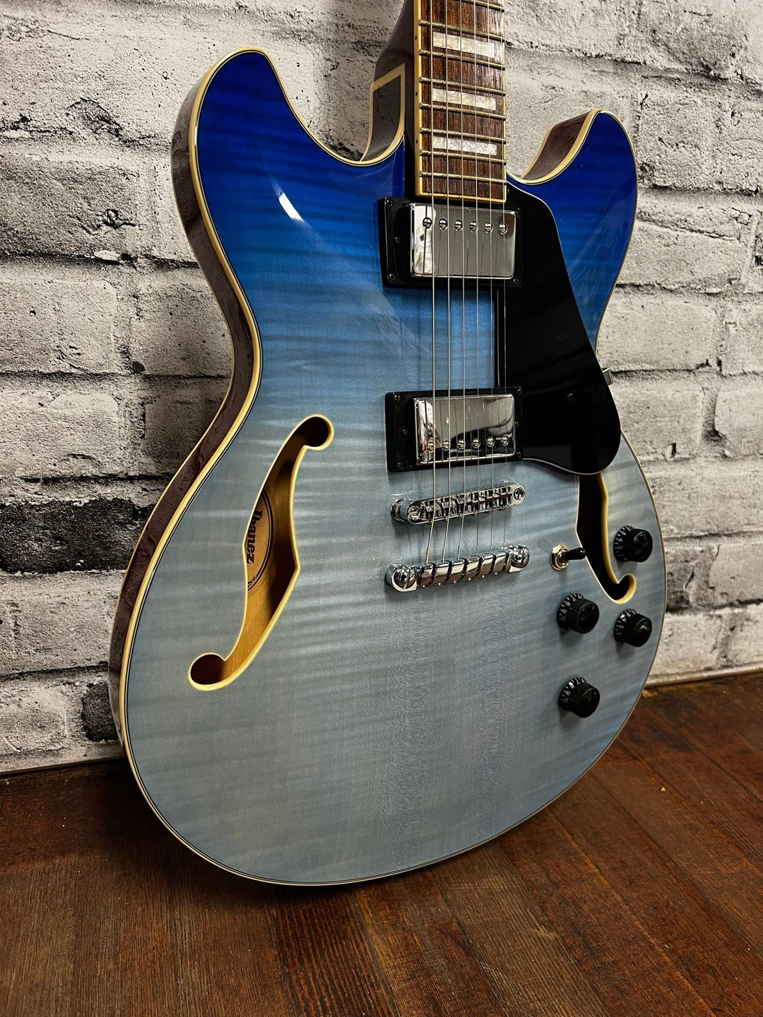 Used Ibanez Artcore AS73FM-AZG Azure Blue Gradation by Hoshino