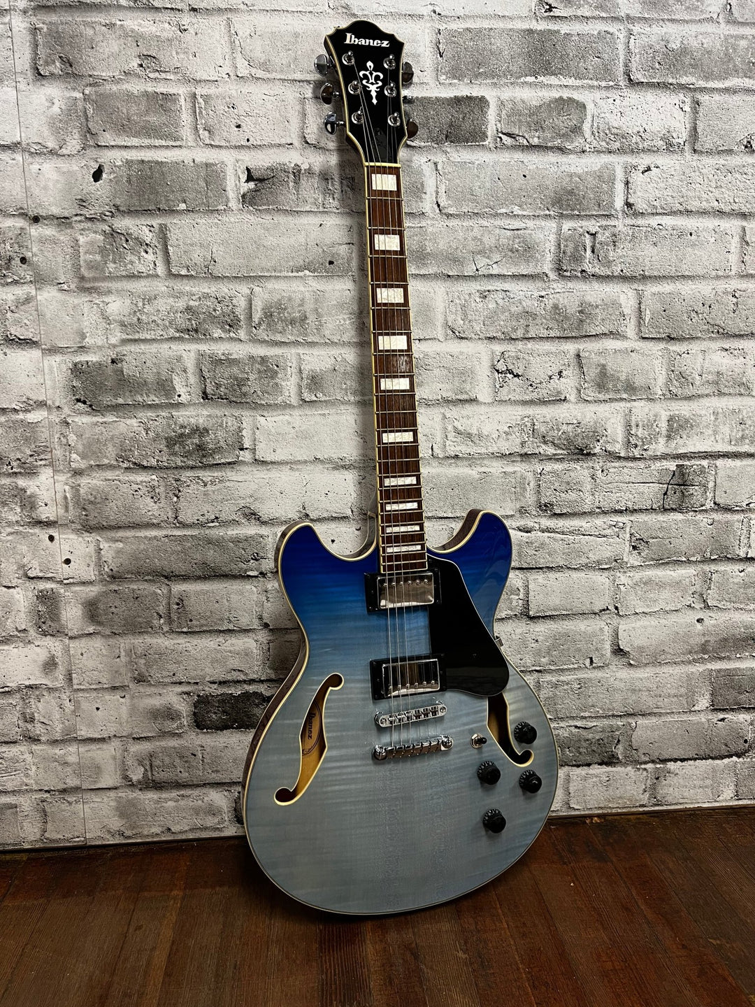 Used Ibanez Artcore AS73FM-AZG Azure Blue Gradation by Hoshino