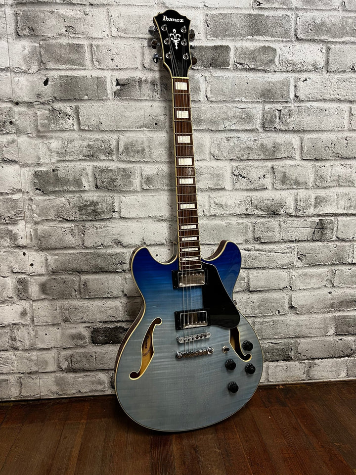 Used Ibanez Artcore AS73FM-AZG Azure Blue Gradation by Hoshino