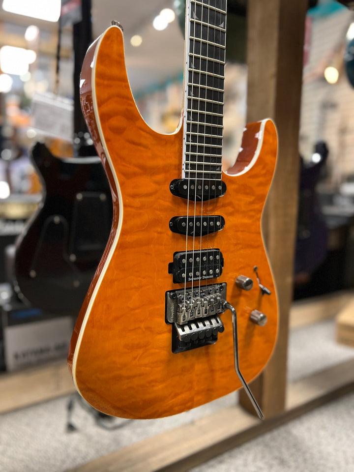 USED Jackson Pro Series Soloist SL3Q MAH, Ebony Fingerboard, Dark Amber by FMIC