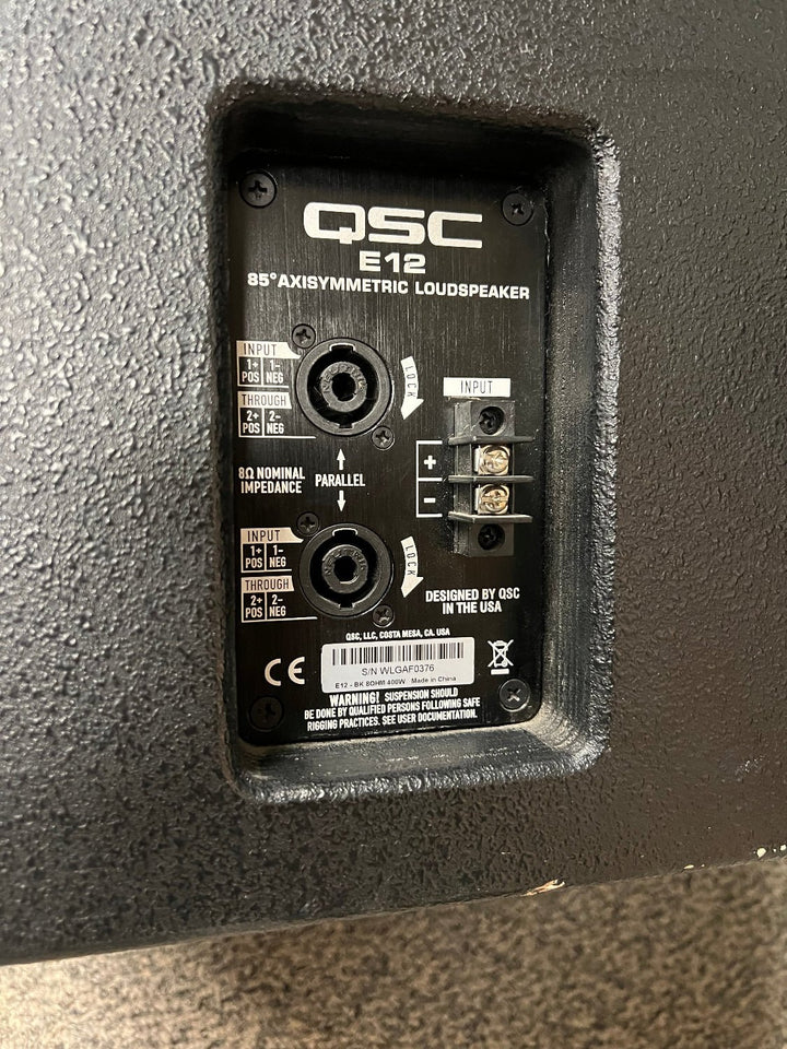 Used QSC E12 Passive 12" Speaker w/ cover by Used
