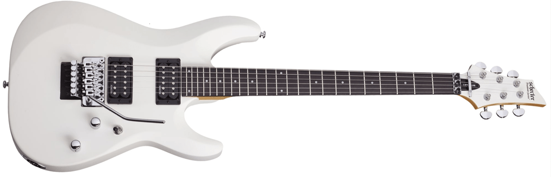 Used Schecter C - 6 FR DELUXE Satin White Solid - Body 6 String Electric Guitar - Satin White by Used