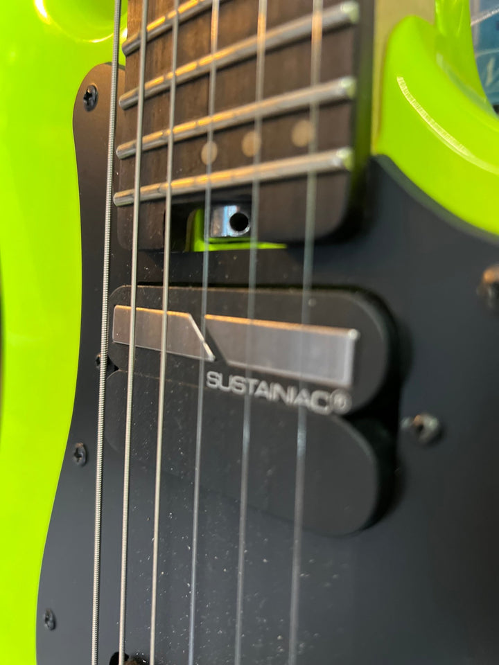 USED Schecter Sun Valley Super Shredder Electric Guitar with Floyd Rose and Sustainiac - Birch Green by Erikson Music