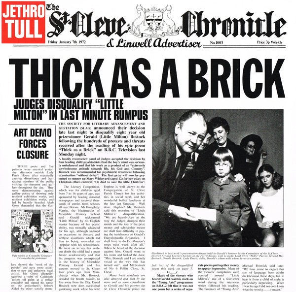 VINYL Jethro Tull Thick As A Brick by FAB