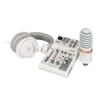 Yamaha AG03MK2 LSPK USB Loopback Live Streaming Kit - White by Yamaha