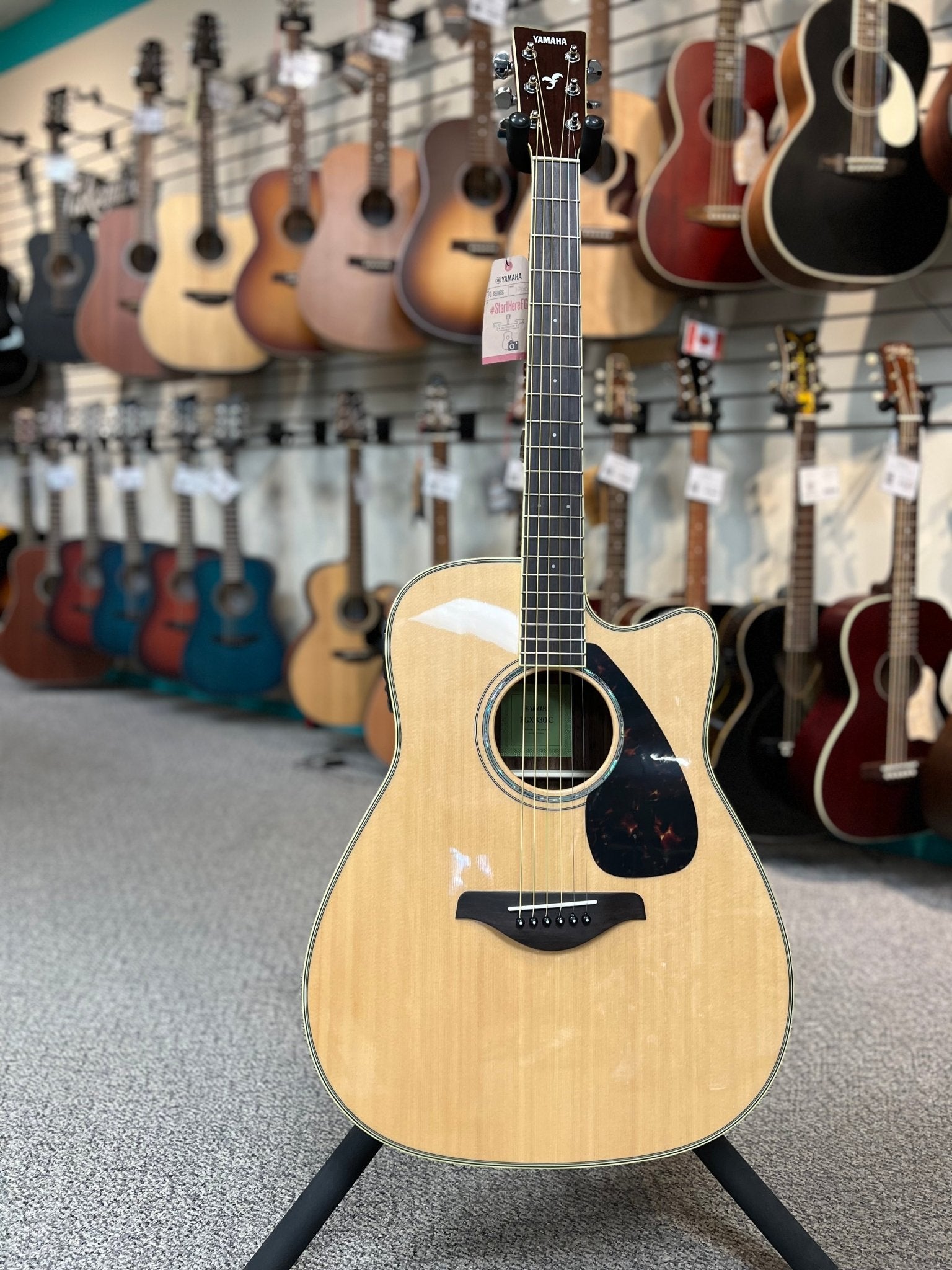 Yamaha FGX830C Acoustic/Electric Guitar with Solid Sitka Spruce Top & Rosewood Body (B - Stock) by Yamaha