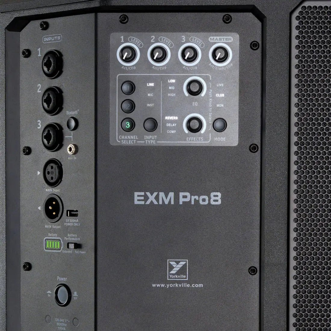 Yorkville Sound EXM Pro-8 Battery Powered Loudspeaker - 8'' by Yorkville
