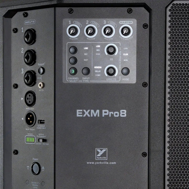 Yorkville Sound EXM Pro-8 Battery Powered Loudspeaker - 8'' by Yorkville