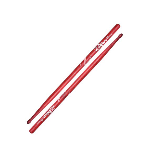 Zildjian 5A Wood Tip Hickory Drumsticks, Red by Coast Music