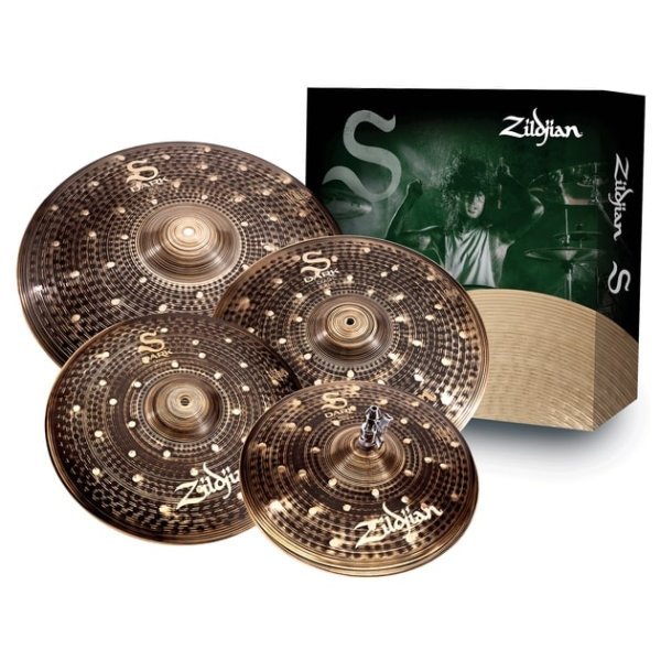 Zildjian S Dark 4 - piece Cymbal Pack (14H 16C 18C 20R) by Coast Music