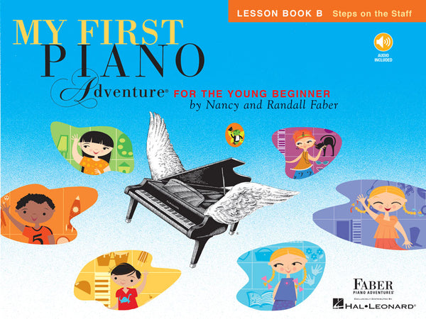 Hal Leonard Faber Piano Adventures® My First Piano Adventures - Lesson Book B - Steps on the Staff - With CD and Online Audio