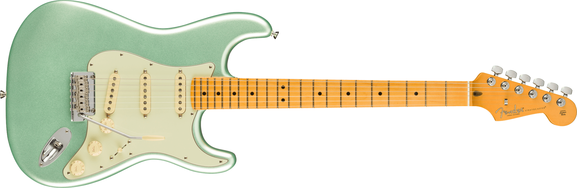 Fender American Professional II Stratocaster®, Maple Fingerboard, Mystic Surf Green