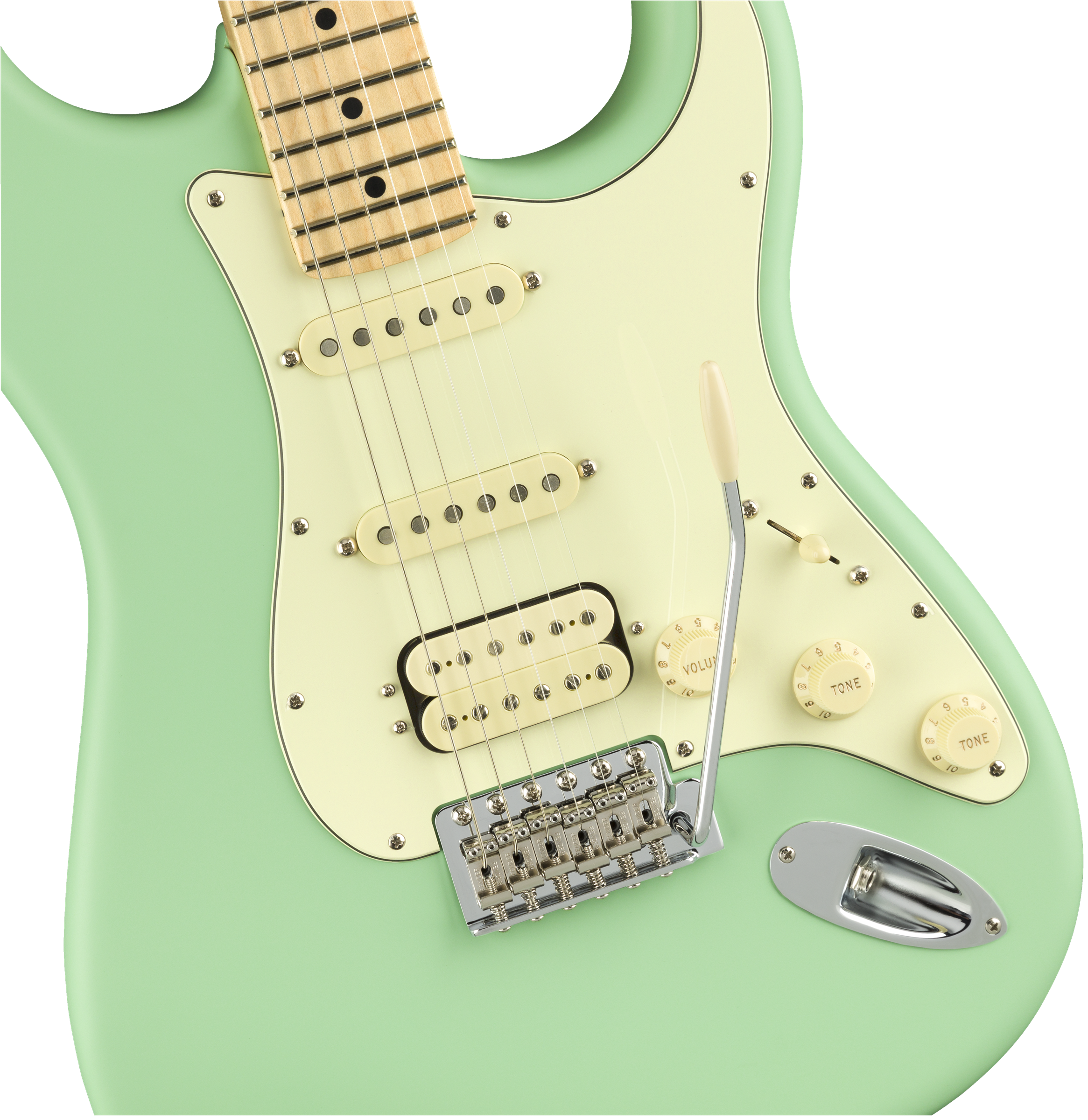Fender American Performer Stratocaster® HSS, Maple Fingerboard, Satin Surf Green