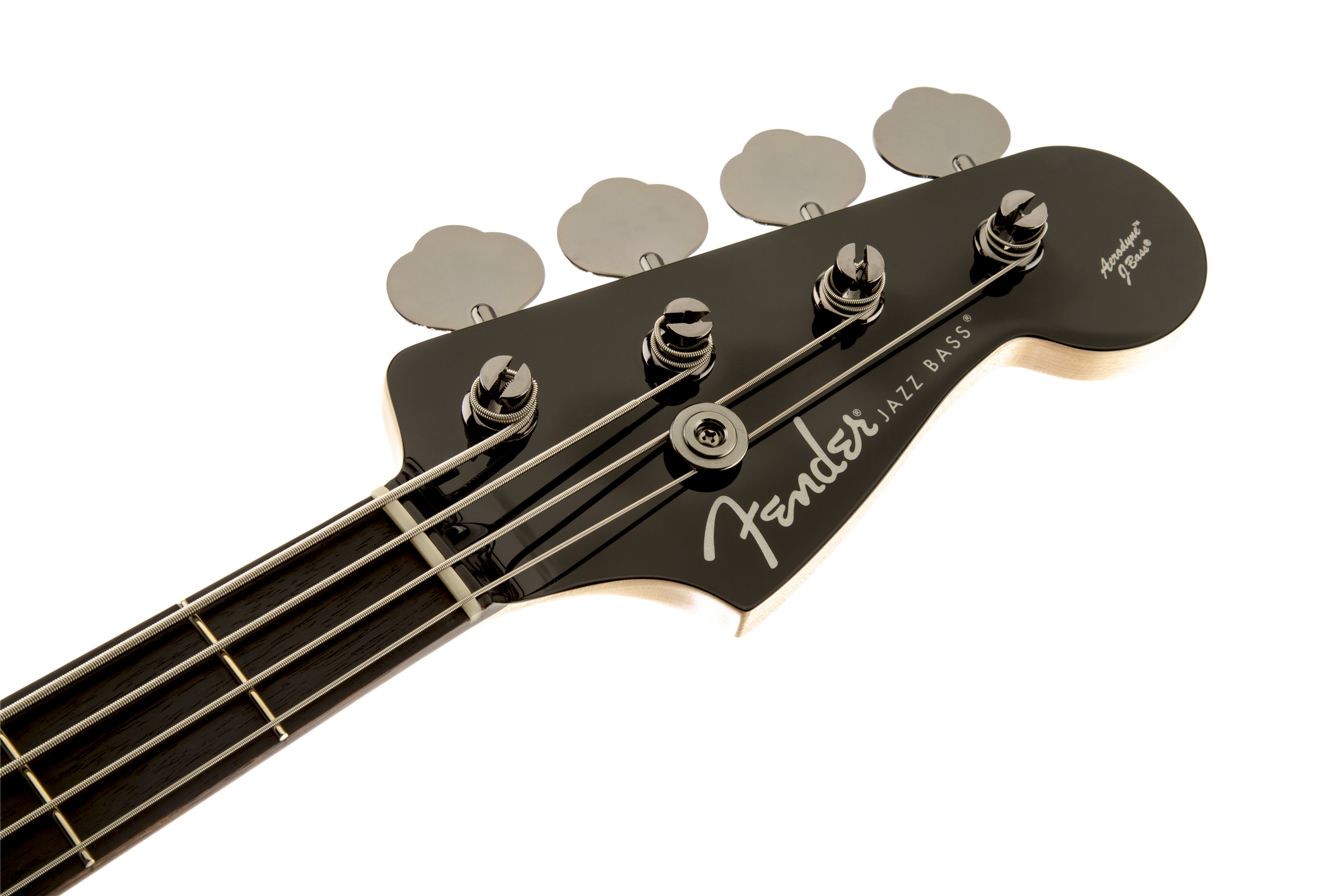 Fender Aerodyne® Jazz Bass®, Rosewood Stained Fingerboard, Black, No Pickguard
