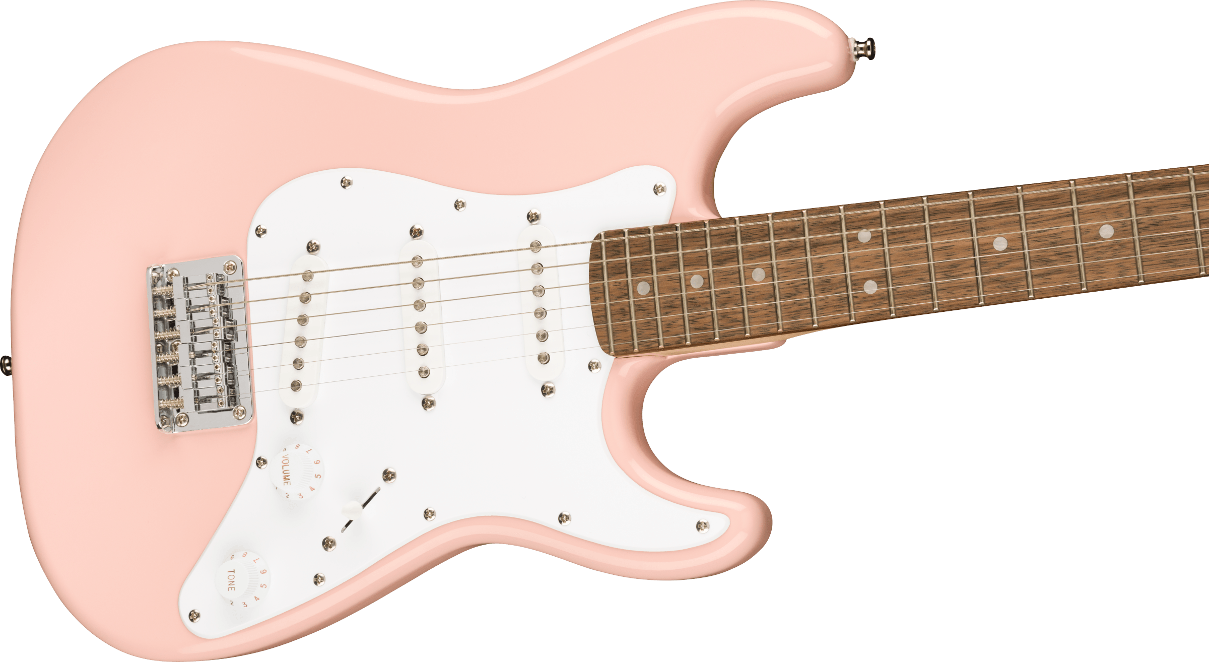 Squier Mini Stratocaster®, Laurel Fingerboard, Shell Pink