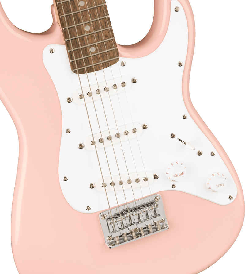 Squier Mini Stratocaster®, Laurel Fingerboard, Shell Pink