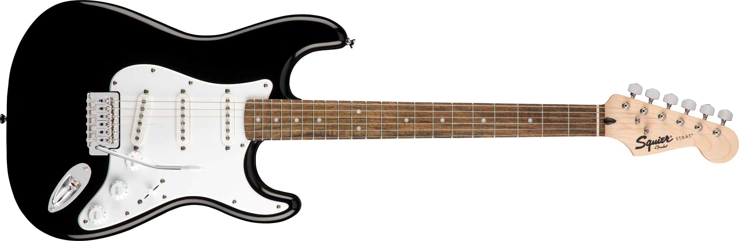 Squier Stratocaster® Pack, Laurel Fingerboard, Black, Gig Bag, 10G - 120V