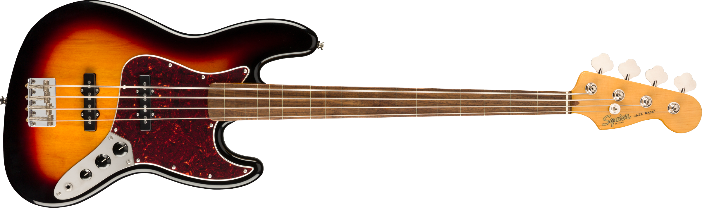 Squier Classic Vibe '60S Jazz Bass® Fretless, Laurel Fingerboard, 3-Color Sunburst