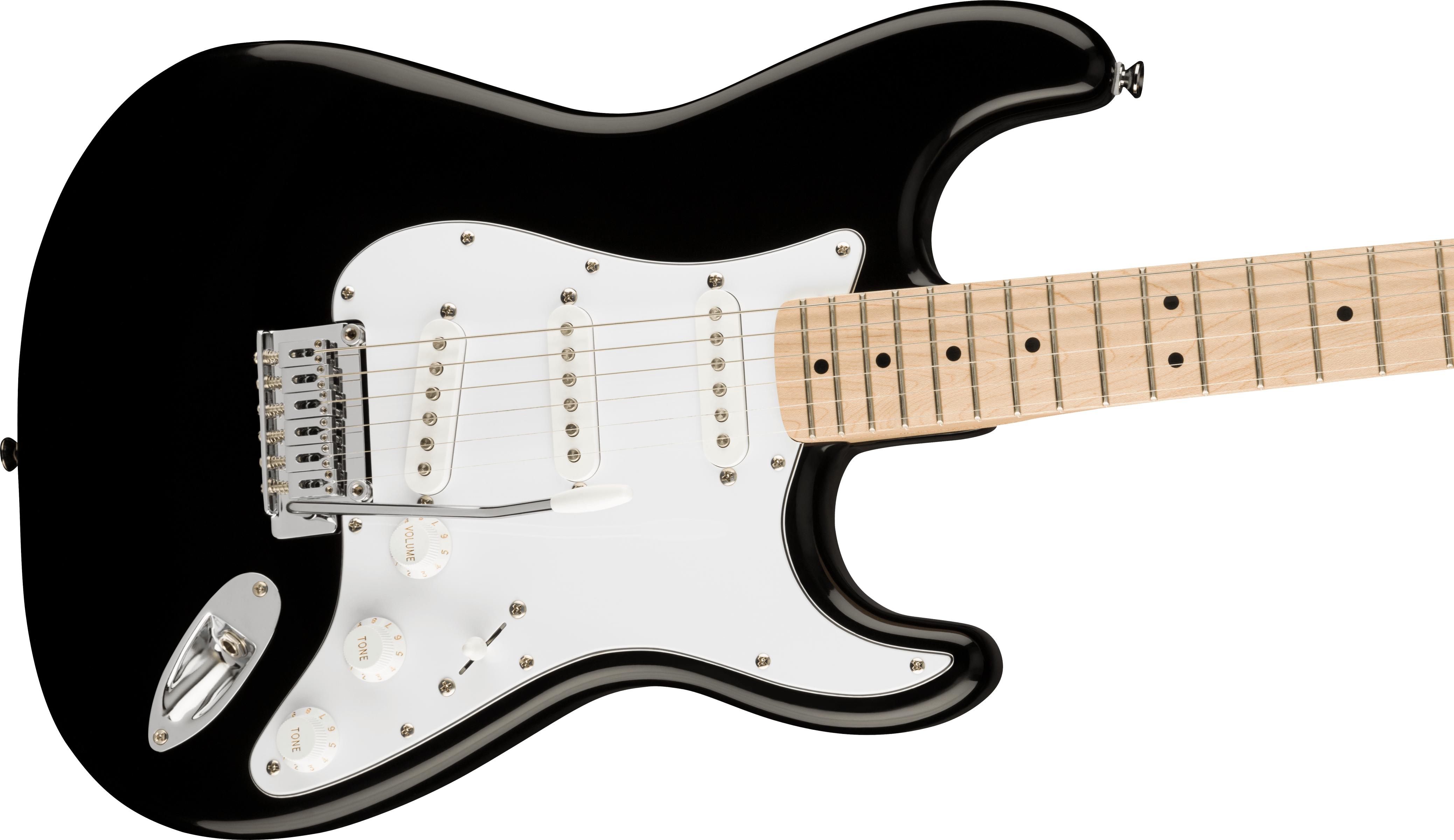 Squier Affinity Series™ Stratocaster®, Maple Fingerboard, White Pickguard, Black