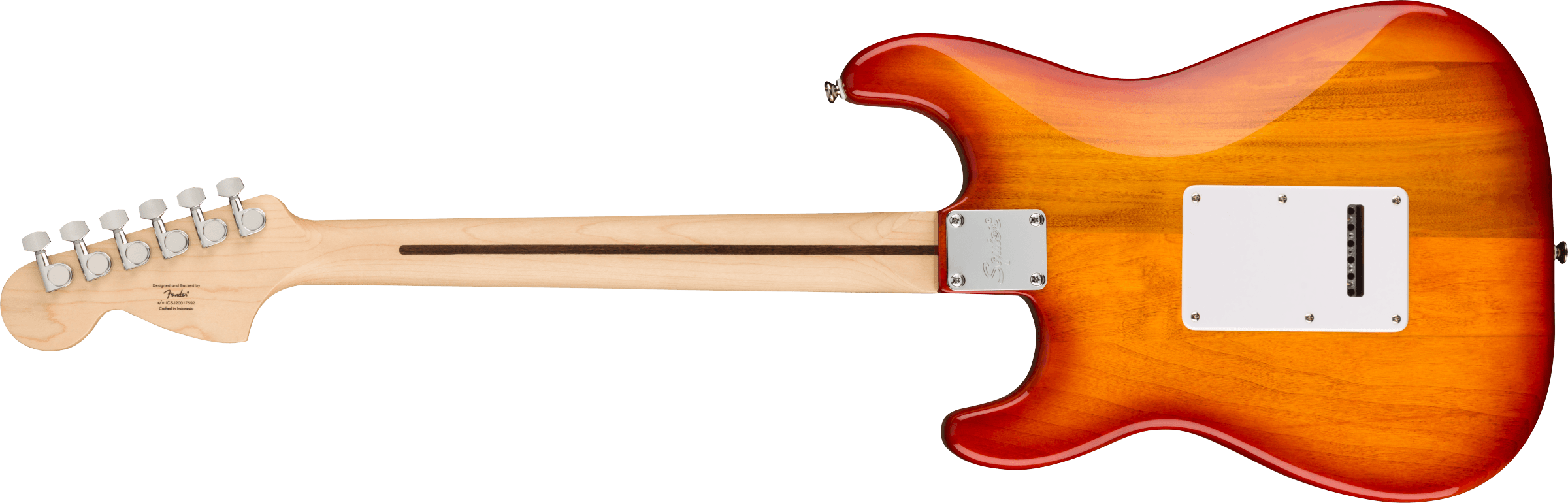 Squier Affinity Series™ Stratocaster® FMT HSS, Maple Fingerboard, White Pickguard, Sienna Sunburst