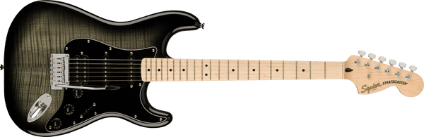 Squier Affinity Series™ Stratocaster® FMT HSS, Maple Fingerboard, Black Pickguard, Black Burst