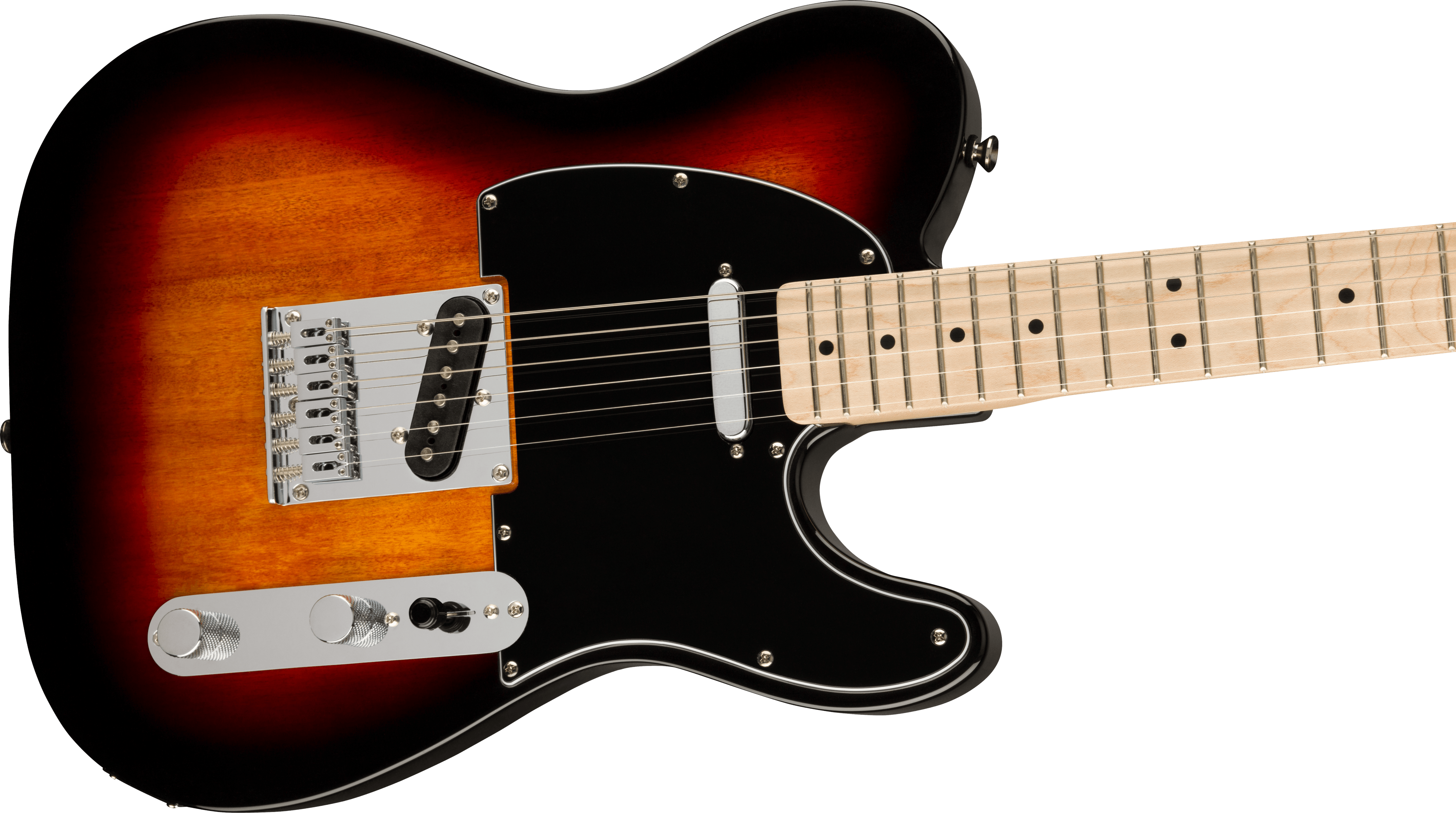 Squier Affinity Series™ Telecaster®, Maple Fingerboard, Black Pickguard, 3-Color Sunburst
